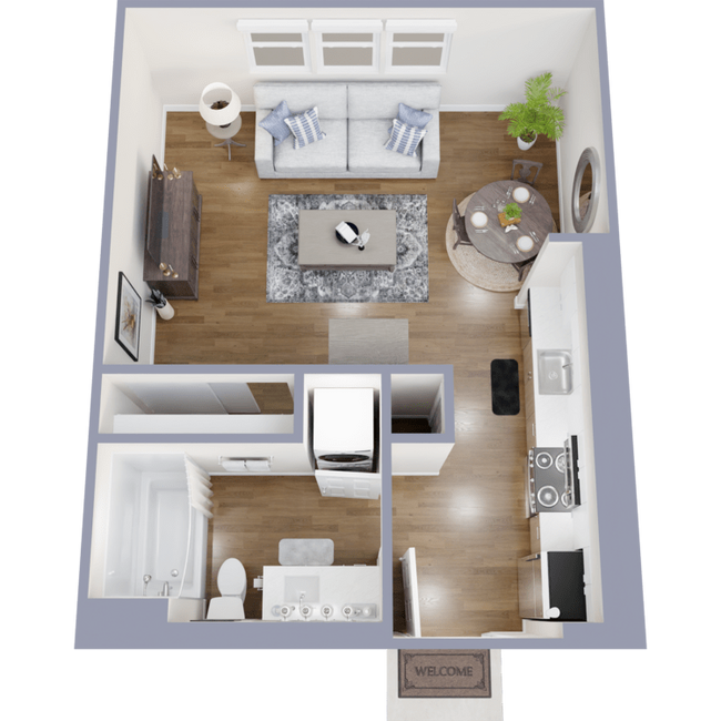Studio B 701 floor plan